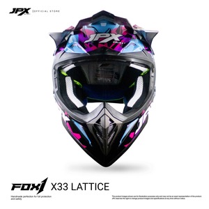 El casco JPX Fox1 Motif X 33 Supermoto Cross ofrece una protección superior y un estilo audaz para la mejor experiencia de motocross. - Product Image 1