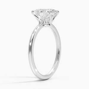 Anillo de Compromiso Aveline Solitaire, Chapado en Oro de 14K, Corte Ovalado, Moissanita, Unisex, Certificado GRA - Product Image 6