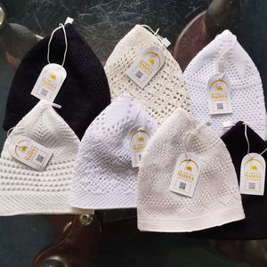 Chapeau Kufi Musulman Tricoté à la Machine, Prix Direct Usine, Unisexe, Couleur Unie, Extensible, Respirant, Broderie Main, Vente en Gros - Product Image 1