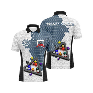 เสื้อโปโลสำหรับแข่งขันสนุกเกอร์ชาย ออกแบบลายสกรีนเองได้ เสื้อกีฬาบิลเลียดแห้งเร็ว เสื้อสนุกเกอร์ - Product Image 5