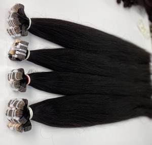 Alta calidad transparente HD pelucas frontales de encaje completo largo recto virgen cabello crudo al por mayor extensiones de cabello con cinta - Product Image 5