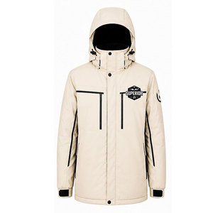 Veste parka d'hiver pour homme avec tissu haute densité, isolation thermique, capuche réglable et poches utilitaires - Product Image 1