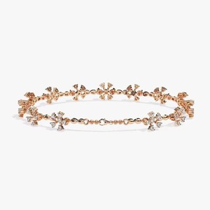 Women's Fashion Bracelets 18K <b>Rose</b> <b>Gold</b> Plated Moissanite Diamond Six-Petal Flower Bracelet Floral Shaped Diamond Bracelet Gift - Product Image 2