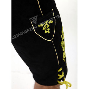 Pantalones cortos tradicionales bávaros de cuero de cabra, Lederhosen bordados a medida con tirantes para el Oktoberfest y eventos culturales - Product Image 5