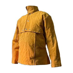 Chaqueta de Soldadura de Cuero Vacuno, Resistente, Protección Corporal, para Bomberos, Seguridad Industrial, Resistente al Calor, JNM SAFETY - Product Image 1