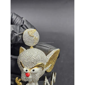 Colgante de Moissanita VVS con Letra N Personalizada, Joyería Hip Hop con Aspecto de Diamante, Pieza Destacada - Product Image 6