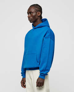 Sudaderas con Capucha de Forro Polar Azul Cobalto al por Mayor, de Algodón de Alto GSM, Lisas, para Moda Urbana, Fabricante de Ropa con Logotipo Personalizado - Product Image 1