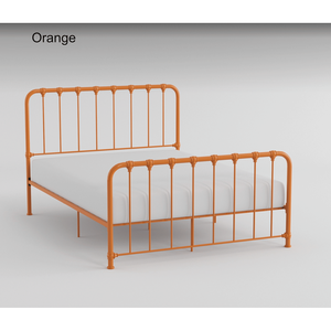 Letto matrimoniale Queen in metallo con piattaforma, finitura arancione, 1 pz, prodotto Bed-in-a-Box - Product Image 5