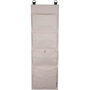 MA62BEI Hanging Storage Organiser with 4 <b>Large</b> Compartments Velcro Fastened Hanging Storage for <b>Wardrobe</b> and Bathroom - Product Image 1