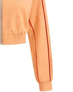 Chaqueta deportiva corta para mujer Peach, con cremallera, para gimnasio, fitness, ropa deportiva, con ribetes rojos en contraste, chaqueta de entrenamiento, fabricante. - Product Image 6