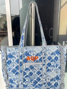 Bolso Tote de Mujer Acolchado de Algodón Hecho a Mano, Bolso de Hombro de Lujo, Estilo Abierto, Estampado de Leopardo, Lavable, Moderno, para Uso Diario - Product Image 6