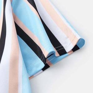 Camisetas de Hombre a Rayas, Cuello Redondo, Poliéster de Alta Calidad, 100% Algodón, Personalizadas, Talla Grande, Lisas, Casuales - Product Image 4