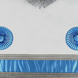 Écusson brodé de luxe en dentelle écologique à coudre avec épingle de sûreté, motif classique Président, pour vêtement - Product Image 2