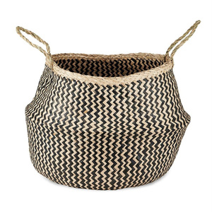 Top pick seagrass <b>belly</b> storage <b>basket</b> new design sea grass raffia <b>basket</b> for pantry organizer - Product Image 6