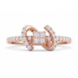 Bague de fiançailles solitaire en diamant de laboratoire mignon, taille brillant, couleur F, monture closée, or 14-22 carats, certifiée par un tiers - Product Image 3