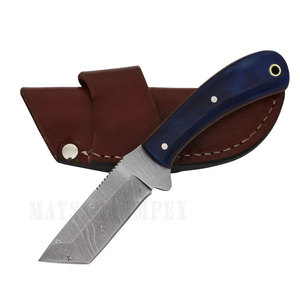 Cuchillo de Hoja Fija de Acero de Damasco Forjado a Mano, Mango de Madera Dura de Alta Calidad, Cuchillos Profesionales para Bushcraft y Caza - Product Image 5