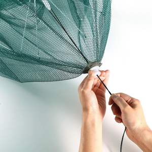 Filet de piège de pêche plié portable pour appâts de crabe méné aux crevettes pour le rassemblement d'appâts de crevettes et de crabe - Product Image 5