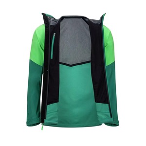 <b>Men's</b> Color Blocked Hooded Soft Shell <b>Jacket</b> Zip Fly Regular Fit Water Resistant Outdoor Wear Polyester Material - Product Image 6