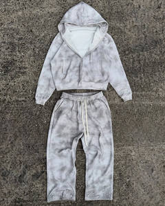 Conjunto de Sudadera con Cordón y Pedrería, Estilo Lavado Ácido, para Hombre - Product Image 6