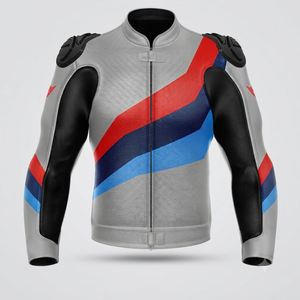 Unisex BM Cowhide/Kangaroo Track/Riding Perforated Polyester/Cotton Motorbike <b>Racing</b> <b>Jacket</b> CE Approved Plus Size Waterproof - Product Image 1