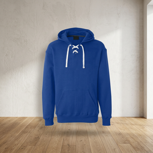 Sudadera con Capucha Azul Rey para Hombre de INDEX APPAREL, Manga Larga, Cierre con Cordón, Corte Regular, para Adultos, Todas las Temporadas, Color Sólido, Estilo Deportivo - Product Image 3
