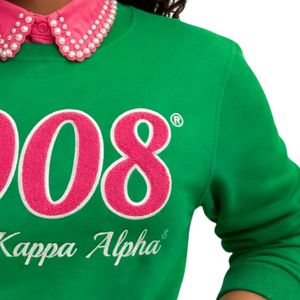 เสื้อสเวตเชิ้ตสีเขียว 1908 ผ้าเชนิลล์ คอกลม แขนยาว เนื้อผ้านุ่มสบาย สำหรับผู้หญิง สไตล์ลำลอง ใส่ได้ทุกวัน - Product Image 2