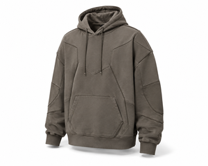 Sweat-shirt à capuche en molleton pour homme, couleur unie, coupe classique, décontracté, pour l'automne, avec poche, 100% coton tricoté respirant - Product Image 2