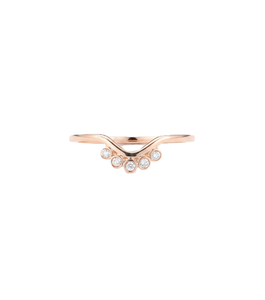 Bague de mariage minimaliste incurvée en or massif 10K avec diamant de laboratoire rond, clarté VS VVS, couleur DEF, vente en gros - Product Image 4