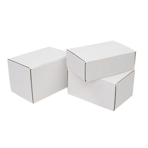 <b>White</b> Outside Yellow Inside 50 Corrugated Paper <b>Boxes</b> - Product Image 2