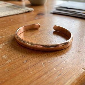 Handmade Solid Pure Copper Cuff Bangle <b>Bracelet</b> High Polished Domed Metal Copper Craft Healing Luxury Jewelry For Men Women OEM. - Product Image 3