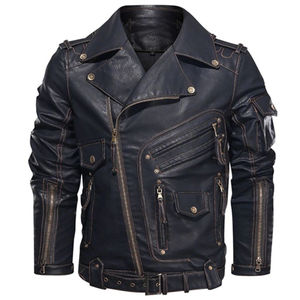 Veste en cuir pour homme, fabrication directe d'usine, vestes en cuir pour homme, hiver 2026 - Product Image 1