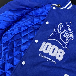 High Quality Custom Men's Winter Baseball Bomber Varsity Jacket OEM Manufacturer Wool with Chenille Embroidery Letterman Crop - Product Image 4