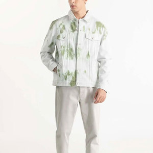 เสื้อแจ็คเก็ตยีนส์ผู้ชายลายมัดย้อม ทรงปกติ ติดกระดุมด้านหน้า สไตล์ลำลอง ใส่ได้ในฤดูใบไม้ผลิ - Product Image 1