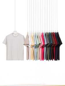T-shirt unisexe en coton épais, effet délavé vintage, bords usés, manches courtes, esthétique rétro, basiques pour tous les jours - Product Image 1