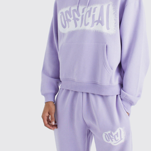 Conjunto Deportivo para Hombre, Color Lavanda, con Capucha, Ecológico, Corte Regular, Pantalones y Sudadera Largos, con Logotipo Estampado en la Parte Delantera, Estilo Casual Urbano - Product Image 5