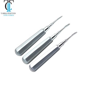 TARIQ CRAFTED INDUSTRIES TCI-DE-001 Elevador Manual para Extracción Dental con Empuñadura Acolchada de Lujo, Color Plateado, Instrumento con Certificación CE - Product Image 1