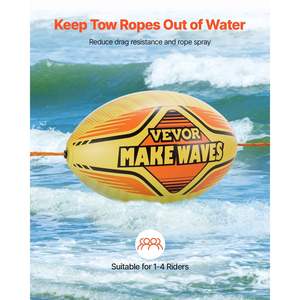 Bouée gonflable en PVC haute résistance, épaisse, avec valve de sécurité pour sports nautiques, corde de vitesse gonflable pour bateau - Product Image 2