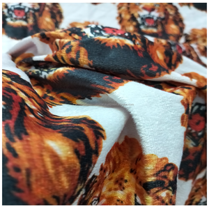 Tissu spécial africain Maqbal avec imprimé lion sur fond de couleur blanche Robe traditionnelle africaine Isiago pour femmes musulmanes - Product Image 2