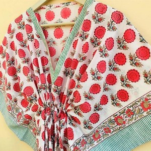 Bata Larga Holgada de Algodón 100% para Mujer, Estampado Bohemio Hindú a Rayas Amarillas, Ecológica, de Secado Rápido, Ideal para Otoño - Product Image 5