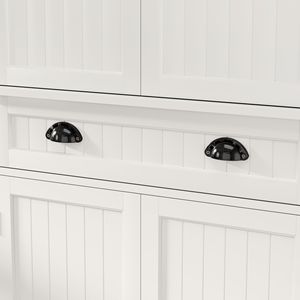 Armadio dispensa da cucina bianco alto 72 pollici con ripiani regolabili e cassetto, organizer autoportante - Product Image 4