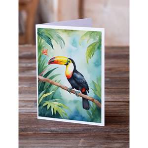 Lunatique Toucan A7 Taille 5x7 Cartes Vierge Paquet de 8 avec Enveloppes Cartes de Voeux - Product Image 2