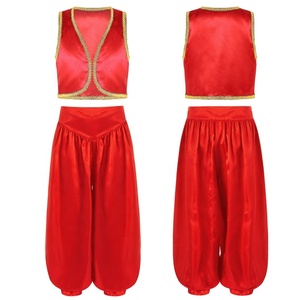 ชุดคอสเพลย์ตัวละครในเทพนิยายสำหรับเด็กผู้ชายอายุ 6-16 ปี เสื้อกั๊กพร้อมกางเกงผ้าซาติน สำหรับการแสดงบทบาทสมมติ การเต้นรำแนวลิริคอลสมัยใหม่ - Product Image 4