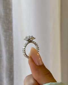 แหวนเพชรทรงเอเมอรัลด์ 1.50 กะรัต ผลิตตามสั่ง (OEM) ทองคำแท้ 10K 14K 18K พร้อมวงแหวนนิรันดร์ ชุดเจ้าสาว ขายส่งจากผู้ผลิต - Product Image 5