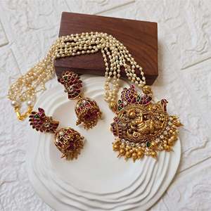 Fashion Jewelry Set Krishna Pearl Long Necklace - Product Image 1