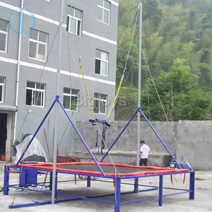 Sức mạnh cao 1 người vuông <span class=keywords><strong>Bungee</strong></span> Trampoline nhảy giường Công viên giải trí trẻ em <span class=keywords><strong>Bungee</strong></span> để bán - Product Image 4
