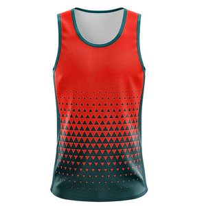 Custom Eco-Friendly Lightweight Sublimated Men's Track Field Uniform Set Sleeveless <b>Running</b> Singlet Shorts 100% Polyester - Product Image 6