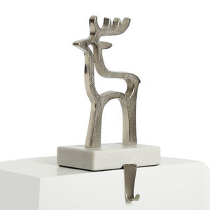 Golden Reindeer <b>Stocking</b> <b>Holder</b> Hook For Home Fireplace Top Decorative Use Christmas Hanging Ornament <b>Stocking</b> <b>Holder</b> - Product Image 3
