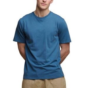 Men's 100% Cotton T-Shirts Solid Crewneck with 170GSM Breathable Jersey Regular Fit for Gym Workout Customizable <b>Logo</b> - Product Image 4