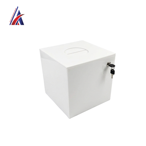 Caja de Donaciones Acrílica Blanca, Superventas en Malasia, 200x200x200mm, Cuadrada, para Caridad, Votaciones, Exhibición en Mostrador, Fabricante OEM B2B - Product Image 4