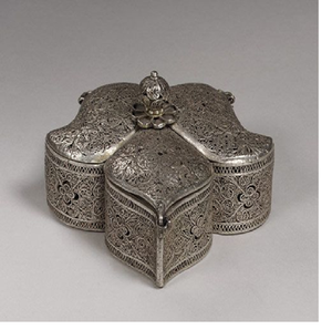 Juego de Pandan de plata pulida con recipientes internos para especias de betel. Disponible a precios de mayorista. - Product Image 2